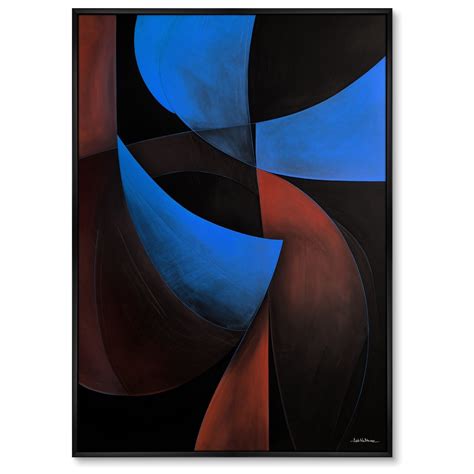 Репродукция на холсте 75х105 см синяя, черная Colors of the night No 1 ...