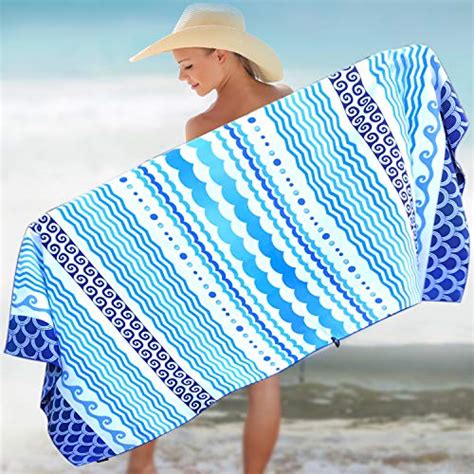 Elite Trend Microfiber Beach Towel For Travel Extra Large 78x35 Inch