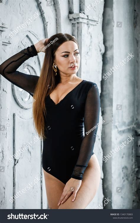 Beautiful Girl Sexy Brunette Lingerie Posing Stock Photo 1340170883 Shutterstock