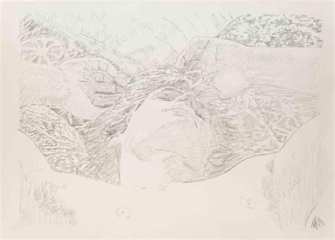 Anthony Roaland, Sleeping, Pencil Drawing, 1989 for sale at Pamono