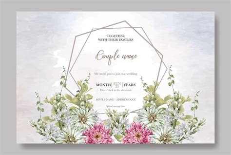 Plantilla De Invitaci N Floral De Despedida De Soltera Vector Premium