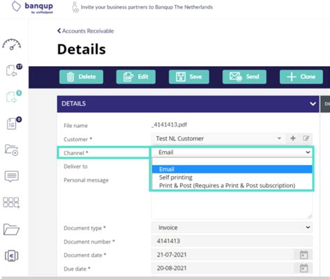 How To Send Accounts Receivable Banqup Netherlands