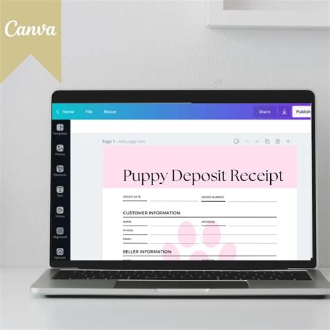 Fillable Puppy Deposit Form Puppy Sales Agreement Puppy Bill Of Sale