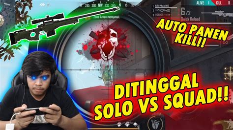 Ditinggal Solo Vs Squad Pake Awm Auto Booyah Free Fire Indonesia