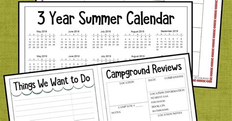 Free Printable Camping Notebook