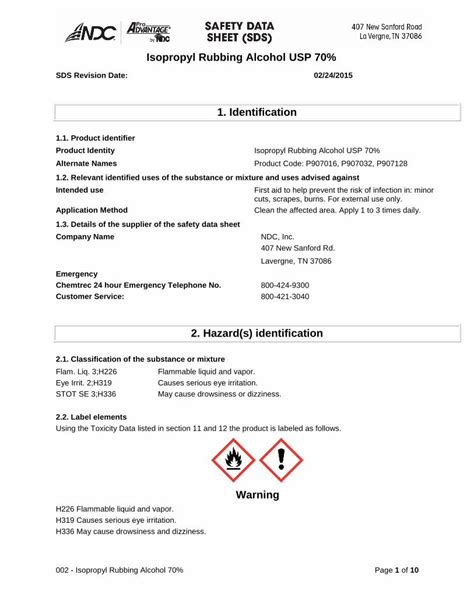 Pdf Isopropyl Rubbing Alcohol Usp 70 Pro Advantage By Ndc