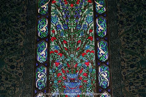 Floral Painting On Stained Glass Window At The Twin Kiosk Chamber - Boxist.com Photography / Sam ...