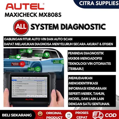 Jual Autel Maxicheck Mx S Obd Scanner Mobil Universal Mx S New