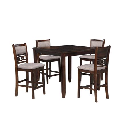 New Classic Home Furnishings Gia Piece Wood Counter Set With In