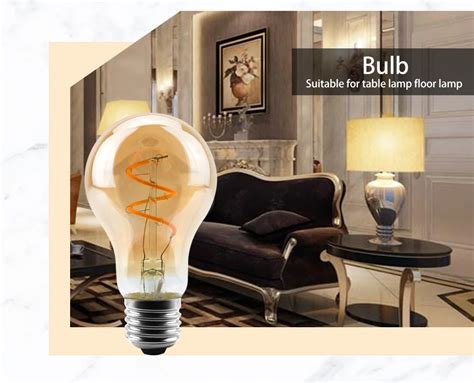 Generic Retro Led Spiral Filament Light Bulb E14 E27 4w 2200k 220v 240v C35 A60 T45 St64 T185