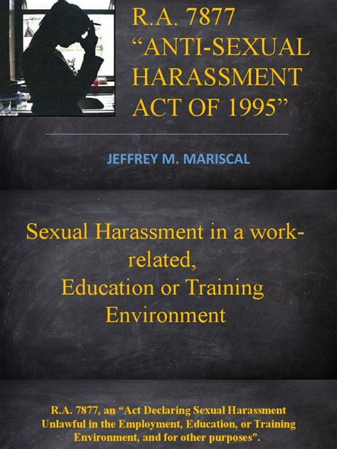 Ra 7877 Anti Sexual Harassment Act Of 1995 Download Free Pdf Sexual