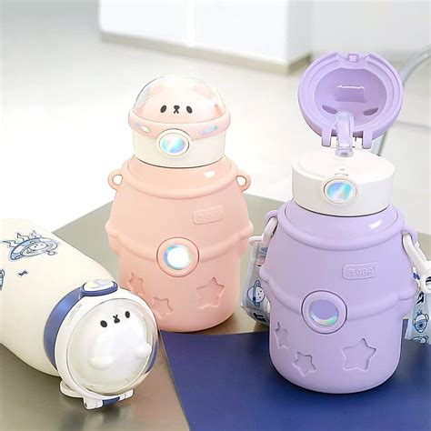 Jqwsve Botella De Agua Kawaii Bonitas Botellas De Agua Aisladas Con