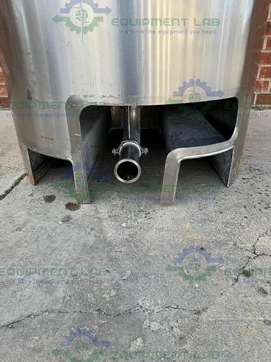 Used JBF 1000 Liter Stainless Steel Pressure Vessel /Tank Cone Bott...