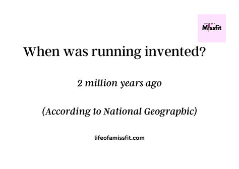 When Was Running Invented? (According to National Geographic)