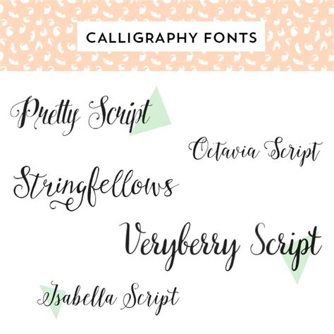 Calligraphy Script Fonts - Sarah Hearts