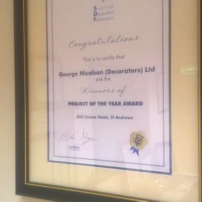 Awards Accreditations George Nicolson Decorators