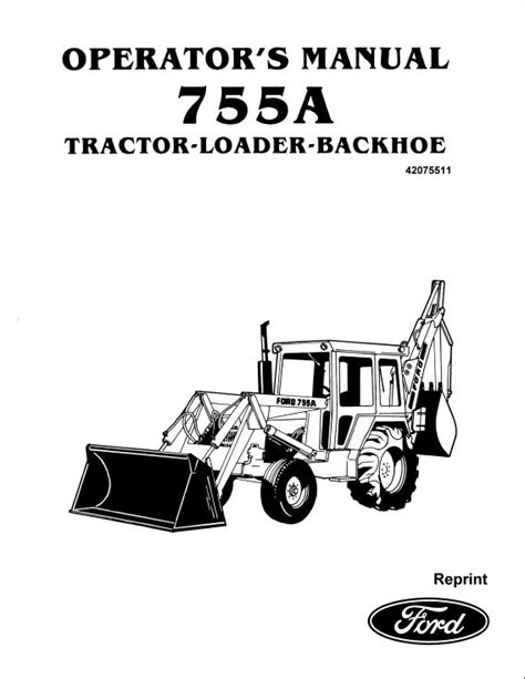 New Holland Ford 7555A Tractor Loader Backhoe Operator's Manual_42075511