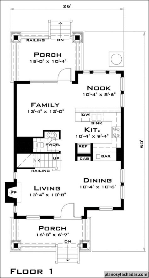 Plano De Casa 1995 Esta Llamativa Casa De Tres Habitaci