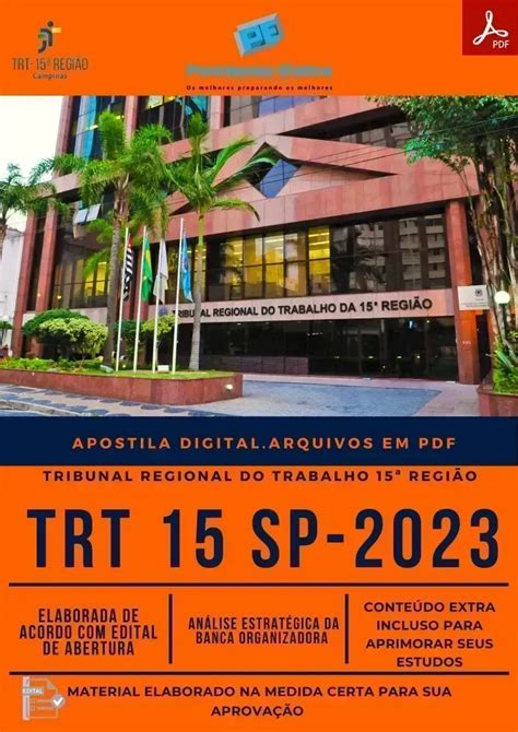 Provimento Efetivo Concursos Apostila TRT 15 SP Medicina Do Trabalho