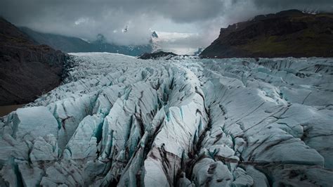 melting glacier  iceland  stock photo