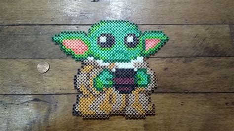 Baby Yoda Perler Beads Hama Beads Sprite Pixel Art Etsy Melty Bead