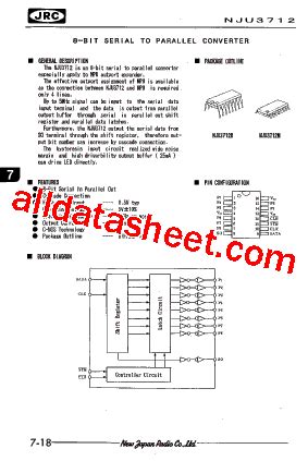 NJU3712M Datasheet PDF New Japan Radio