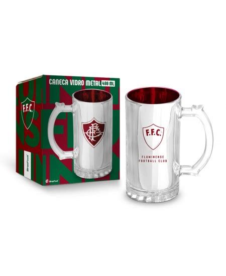 CANECA VIDRO METALIC TIMES FLUMINENSE Canecas De Vidro Futebol