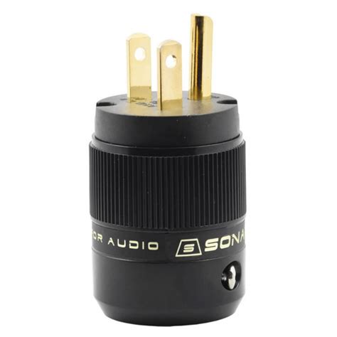 SonarQuest SE GP B Gold Plated Series HiFi Audio Grade AC Power Plug