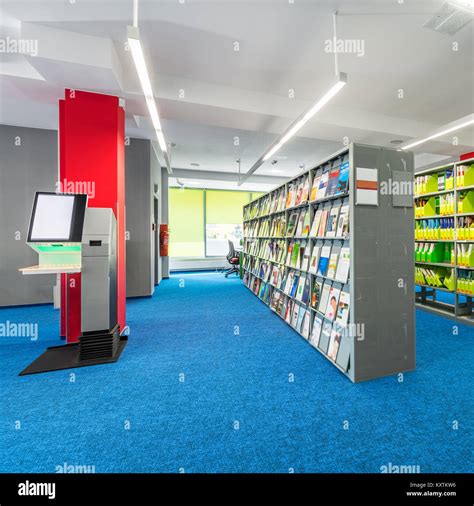 modern design  library interior  functional shelf system stock