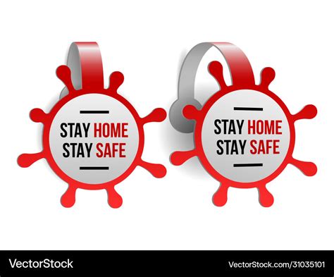 Stay At Home Coronavirus Covid 19 Quarantine Vector Image