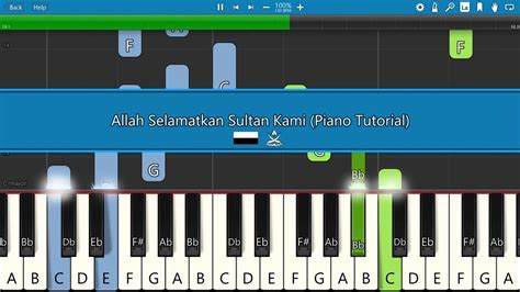 [lagu Negeri Pahang] Allah Selamatkan Sultan Kami Piano Tutorial