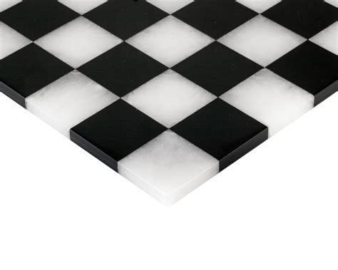 Black And White Edge To Edge Alabaster Chess Set 14 Inches 14150nblkwht