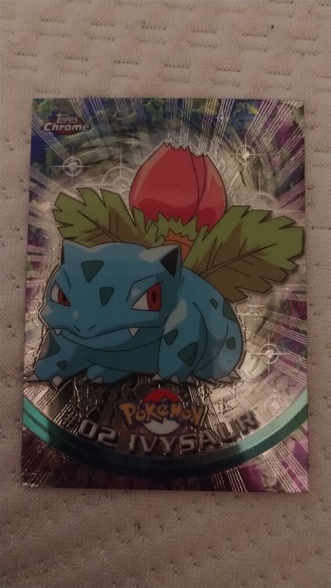 Ivysaur Topps Chrome 2000 Pokemon TV Spectra Foil Mint Card Series 1