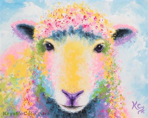 Sheep Art Print - Ewe | Sheep art, Sheep paintings, Zoo animal painting