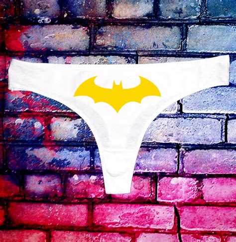 Batman Batgirl Superhero Comic Girly Sexy Thong Panties Lingerie Underwear Etsy