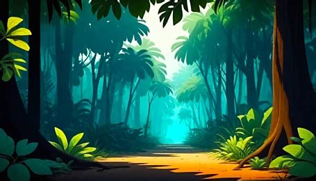 Forest Beautiful Cartoon Background, Forest, Cartoon, Cartoon Forest Background Image And ...