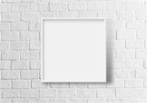 Frame Mockup 199 White Square Photo Frame Mockup Styled Thin Frame