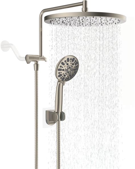 Hibbent Metal Shower Head 12 High Pressure Rainfall Head Handheld