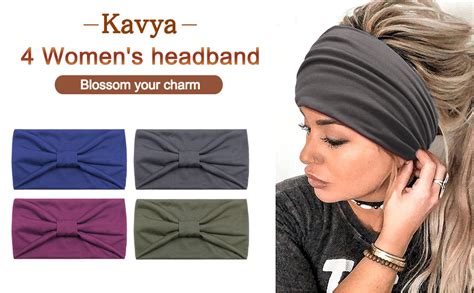 Kavya Wide Headbands For Women S Hair Soft Hair Bands For Women Yoga