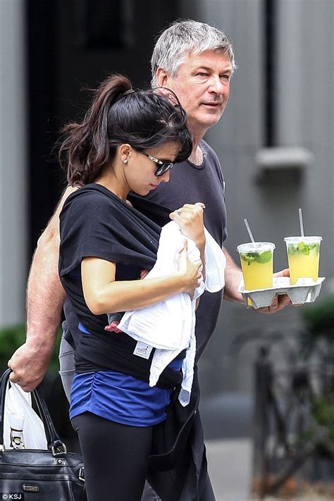 Alec And Hilaria Baldwin Stroll In Nyc With Son Rafael And Daughter