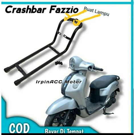 Jual Crashbar Ples Dudukan Lampu Motor Fazzio Tubular Pelindung Body