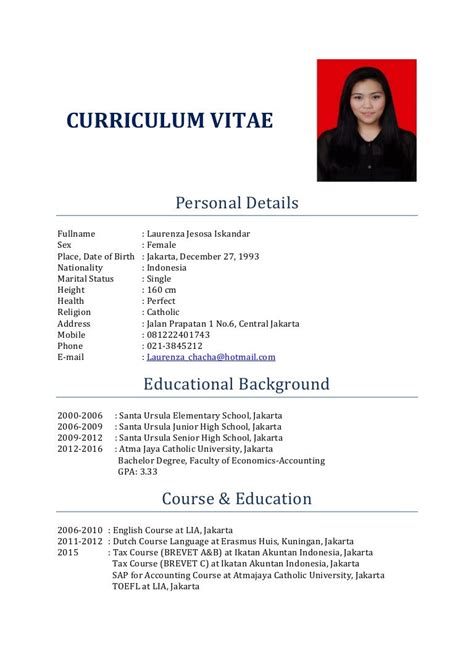 Download Format For Curriculum Vitae Sample Free Photos - Www