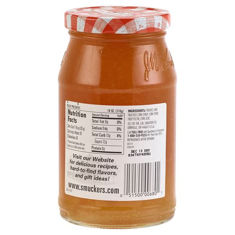 Smucker S Peach Preserves 18 Oz Jam Jelly And Preserves Meijer Grocery Pharmacy Home And More