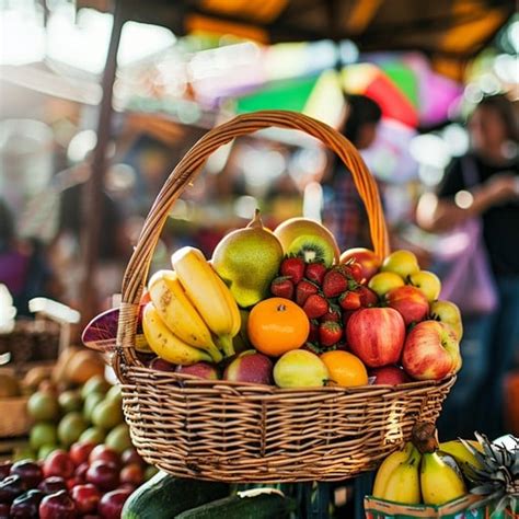 colorful fruit basket image   stockcake