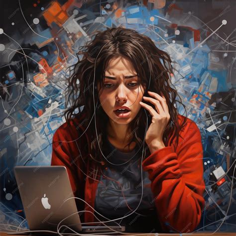 Premium AI Image | A portrait of person frustrated by constant social