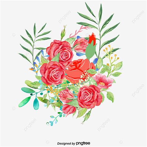 Hand Paint Watercolor PNG Transparent Hand Painted Watercolor Flower