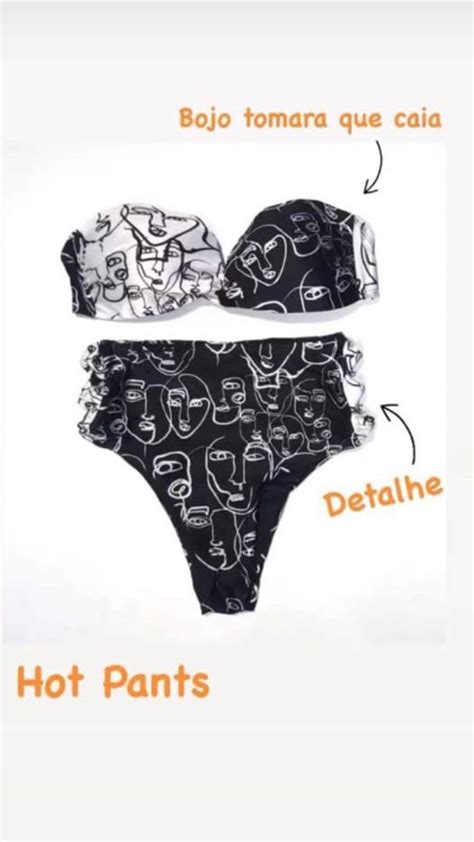 Biquini Faces Hot Pants Crikashow Moda Praia E Fitness