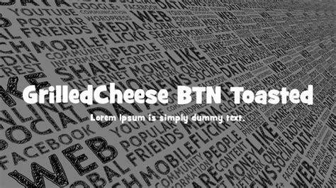 GrilledCheese BTN Toasted Font : Download Free for Desktop & Webfont