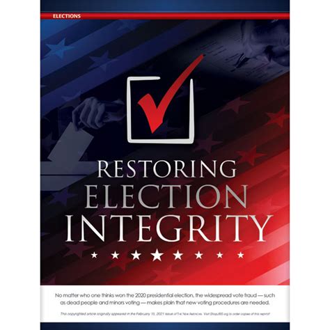 Restoring Election Integrity Reprint