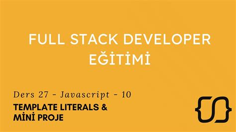 Javascript Template Literals Mini Proje Ders Youtube